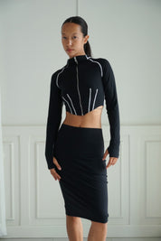 Zip Up Corset Jacket