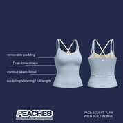 Pace Sculpt Tank with Built-in Bra (Women)