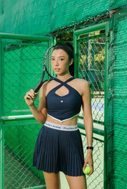 Two-Tone Pleat Tennis Skirt