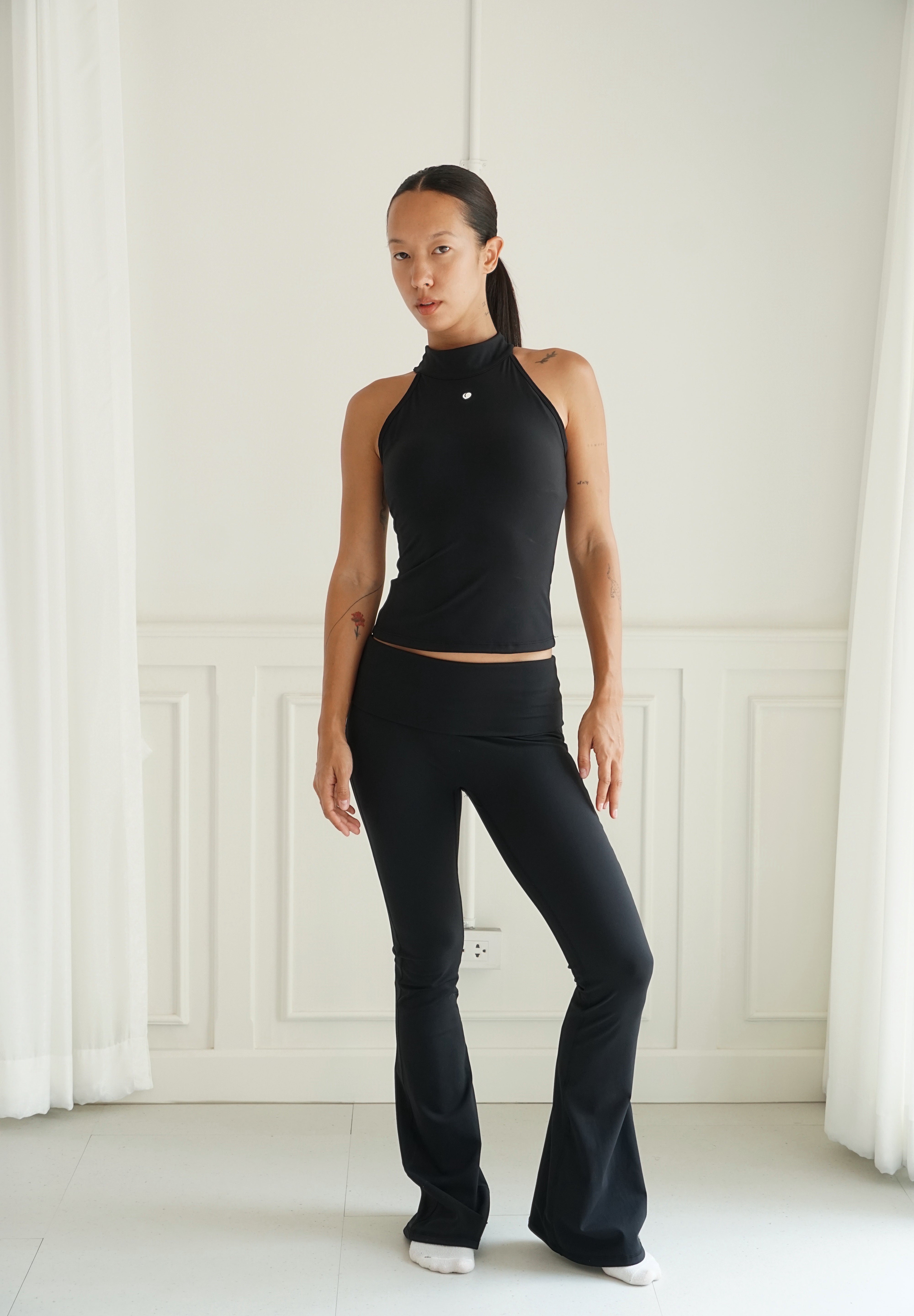 Foldover Flare Pants